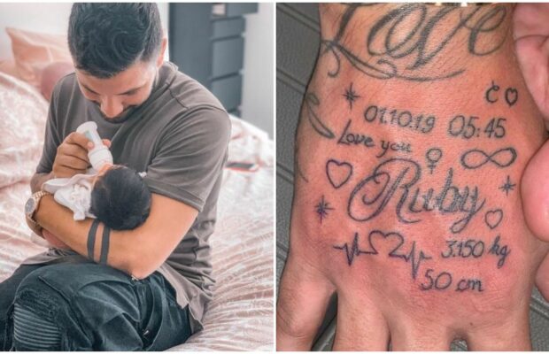 Kevin Guedj : son tatouage pour sa fille Ruby très inspiré par celui d'une star du foot