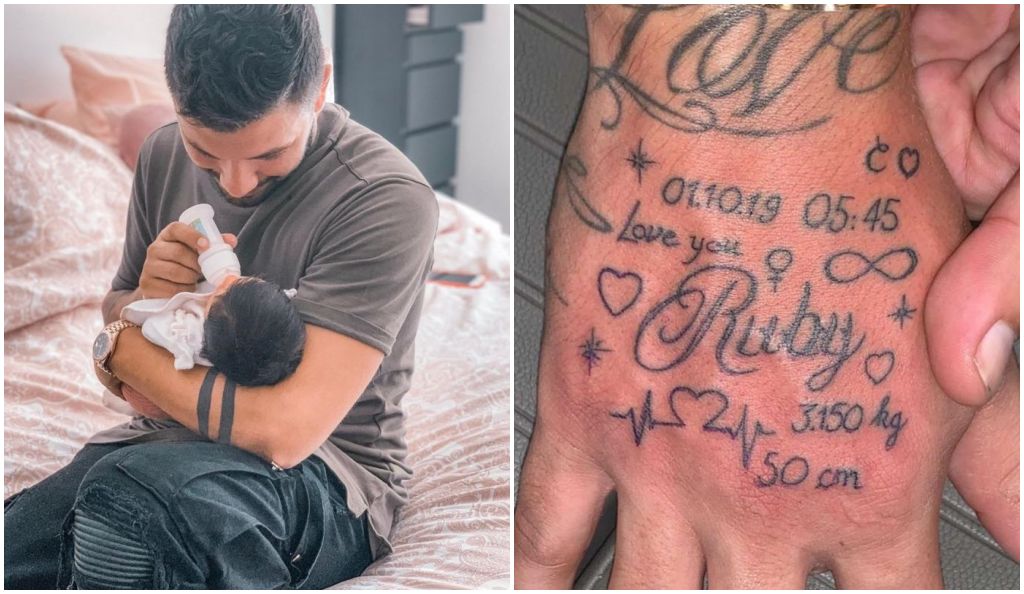 Kevin Guedj : son tatouage pour sa fille Ruby très inspiré par celui d’une star du foot