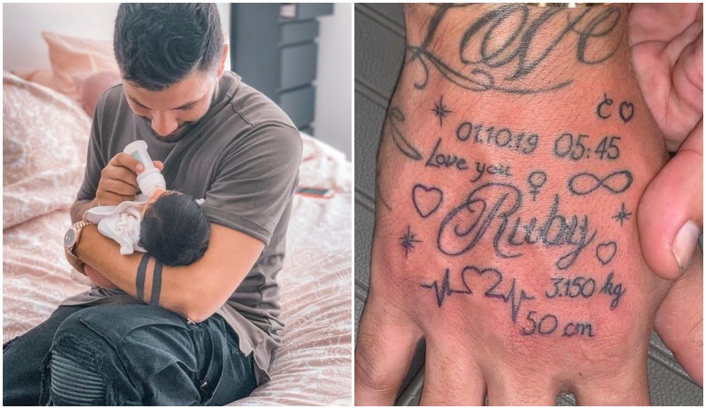 Kevin Guedj : son tatouage pour sa fille Ruby très inspiré par celui d'une star du foot