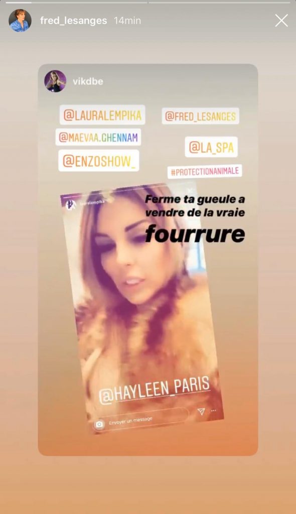 Laura Lempika fait la promotion d’une marque qui vend de la fourrure animale, Fred voit rouge !