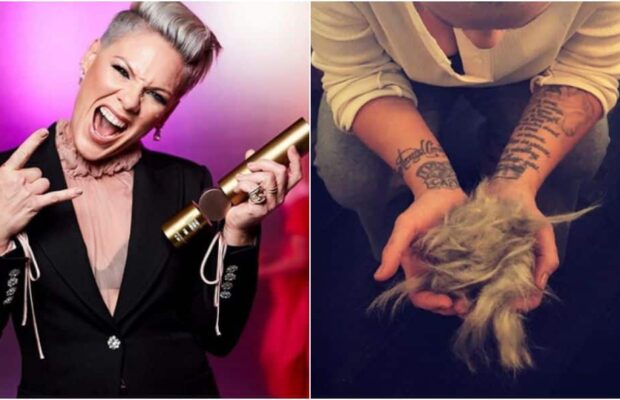 Pink le crâne rasé : la chanteuse se montre