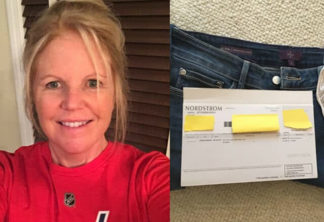 Cette femme fait une découverte étonnante en achetant un jean sur internet