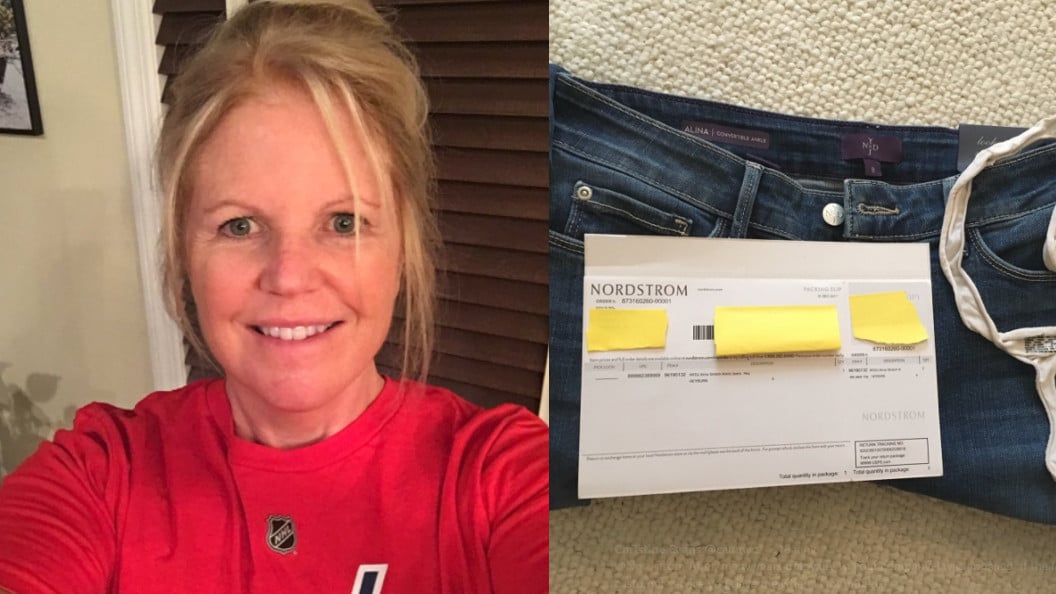 Cette femme fait une découverte étonnante en achetant un jean sur internet