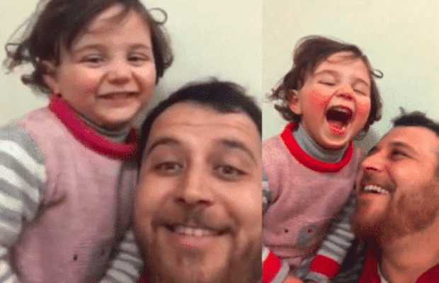 En Syrie, un papa crée un jeu pour distraire sa fille pendant les bombardements