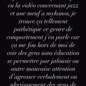 Anthony Matéo : il condamne l’agression de Jazz à Mykonos et dénonce ce type de comportement