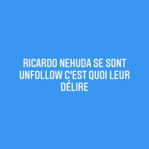 Ricardo et Nehuda séparés ? Il ne se suivent plus sur les réseaux