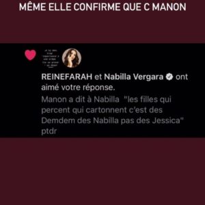 Nabilla : elle confirme les propos de Manon contre Jessica Thivenin