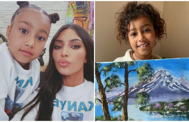 Kim Kardashian : le talent de peintre de sa fille North remis en cause, elle s'énerve