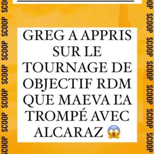 Greg Yega : il apprend sur le tournage du RDM que Maeva l’a trompée