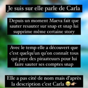 Carla Moreau, derrière le piratage de Maeva Ghennam ?