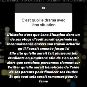 Léna Situations : accusée de 'romancer son histoire pour la fame'