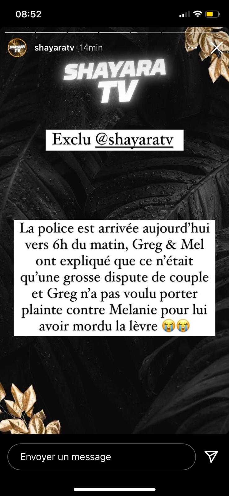 Greg Yega et Mélanie ORL : après s'être fortement disputés, la police serait intervenue