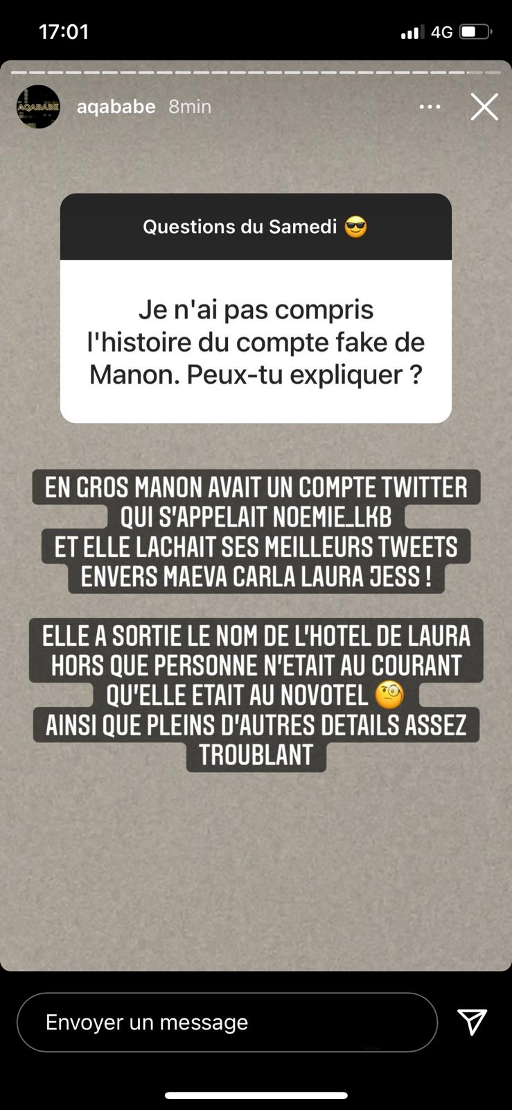 Manon Tanti : accusée d'avoir utilisé son faux compte pour tacler des candidates, elle répond