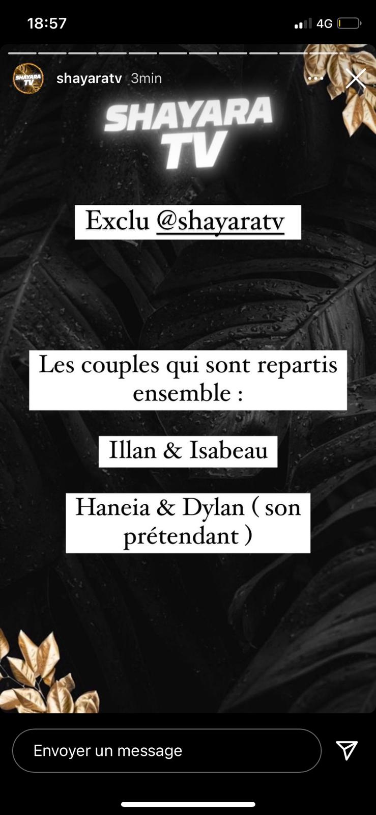 Illan (LPDLA) : il aurait quitté le tournage en couple avec Isabeau