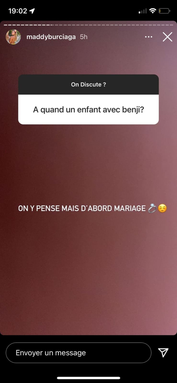 Maddy Burciaga : mariage, enfants... elle s'exprime sur son avenir avec Benji