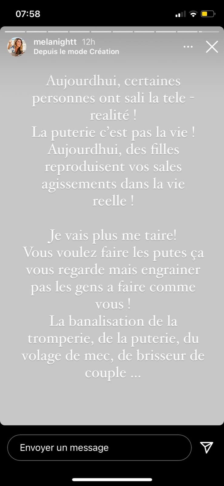 Mélanight séparée de Romain ? Elle tacle les candidates qui inciteraient à la tromperie 