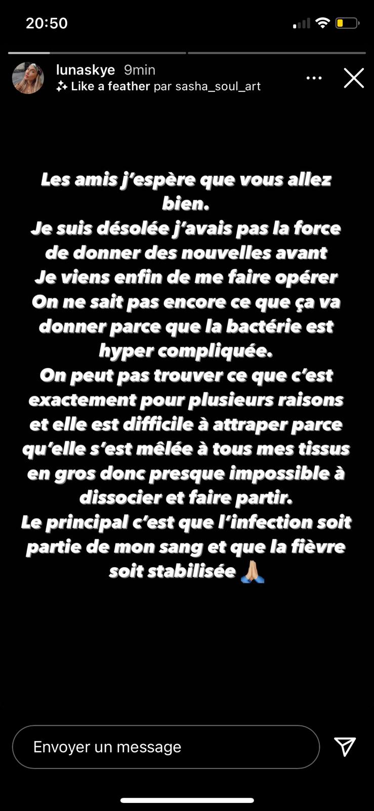 Luna Skye : opérée d'urgence, son état de santé est toujours inquiétant 