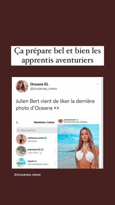 Julien Bert et Océane El Himer en rapprochement