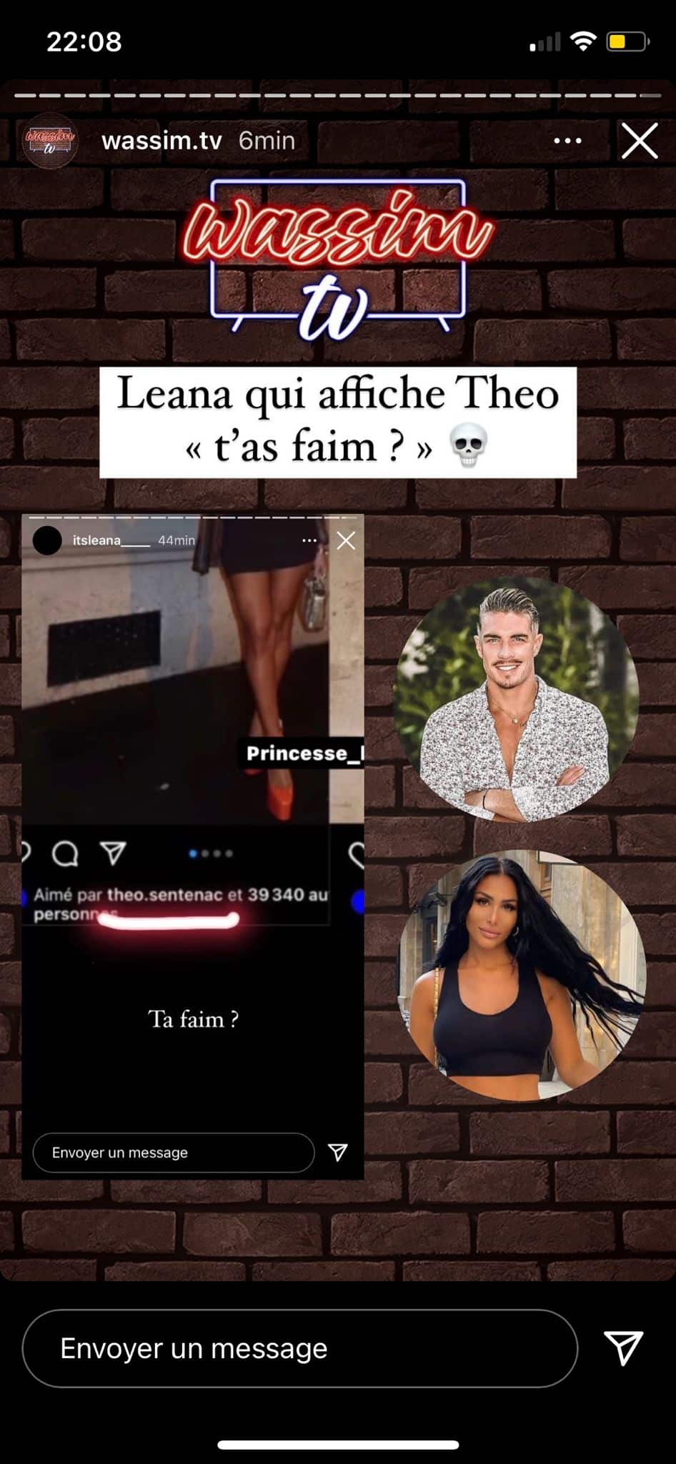 Léana affiche l'ex d'un candidat