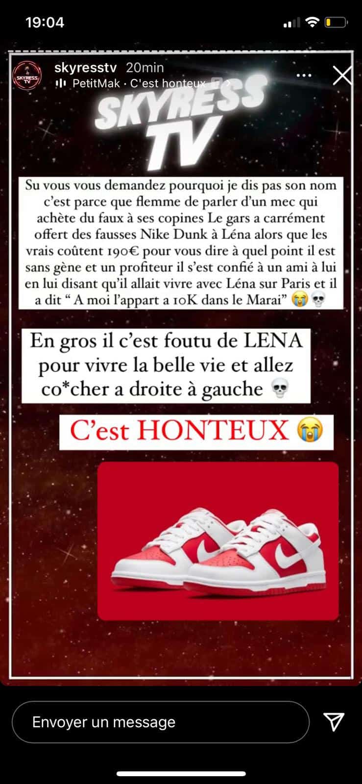 Léna trompée par son prétendant