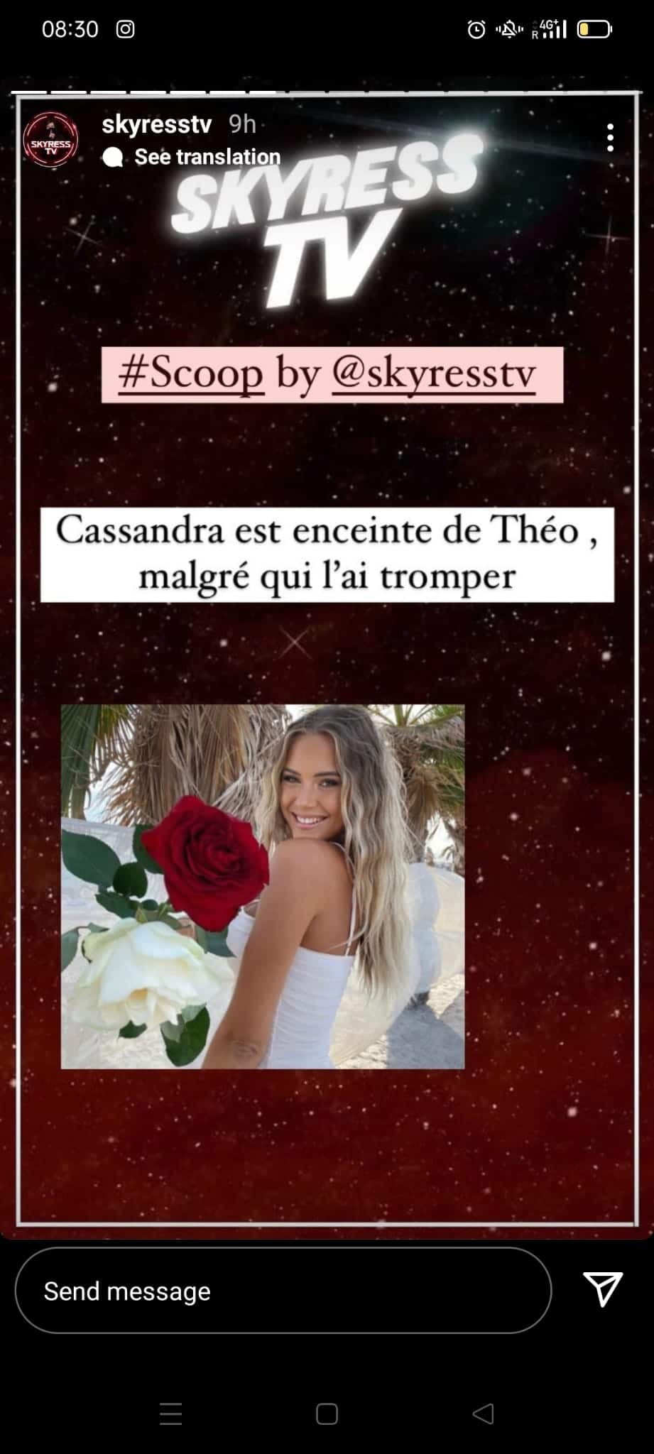 Cassandra : malgré sa tromperie, elle serait enceinte de Théo