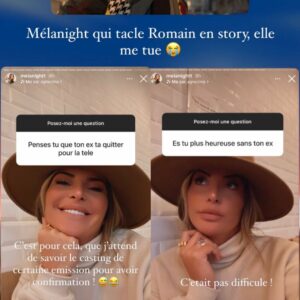 Mélanight : larguée par son ex Romain pour refaire de la télé ? Elle le tacle