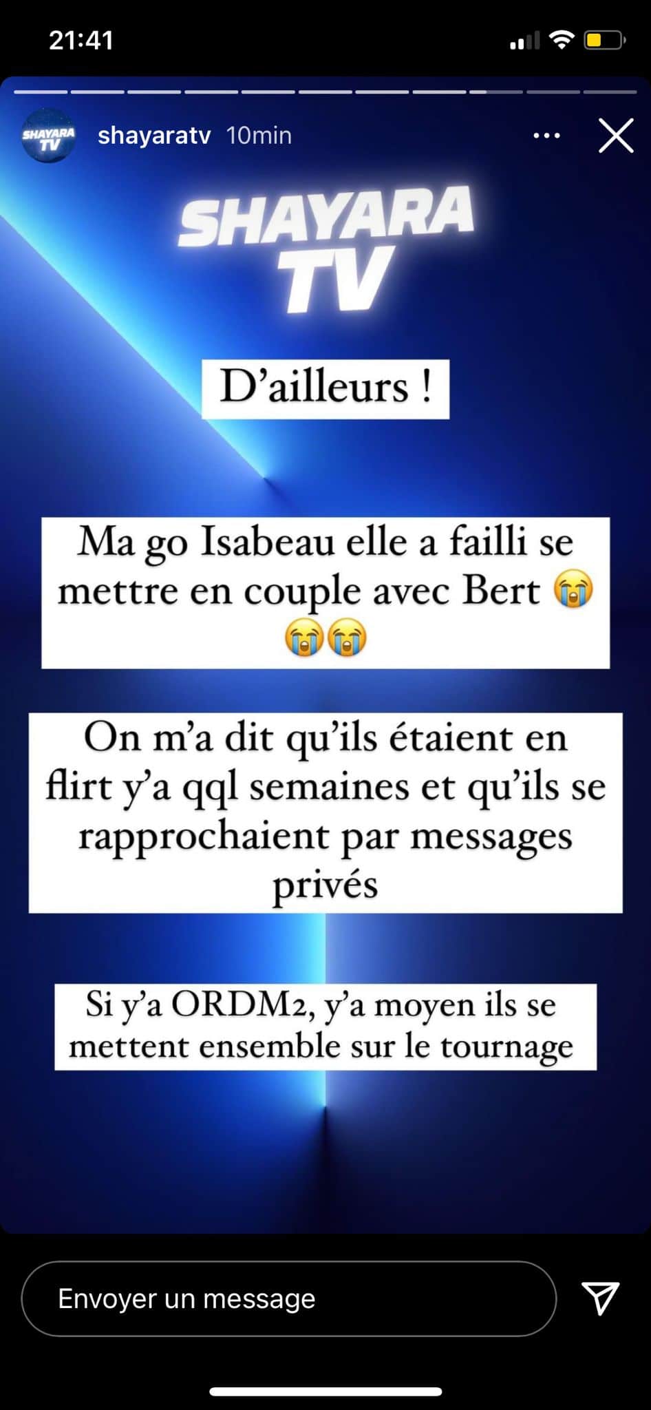 Isabeau : séparée d'Illan et en rapprochement avec Julien Bert, il s'exprime