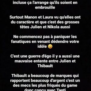 Nikola Lozina en froid contre Julien Tanti : Jessica et Thibault auraient déjà choisi leur camp