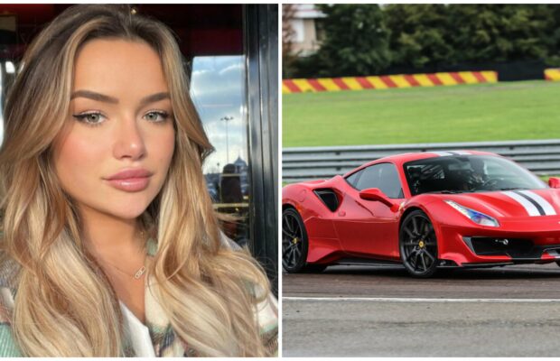 Victoria Mehault : très excitée, elle prend des risques en conduisant une Ferrari