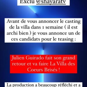 Julien Guirado : il pourrait faire son retour à la télé-réalité très prochainement 