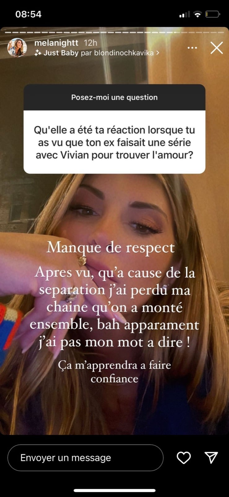 Mélanight : elle tacle son ex Romain qui essaie de retrouver l'amour 