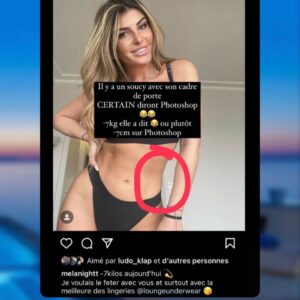 Mélanight : prise en flagrant délit de photoshop par les internautes, elle se fait tacler