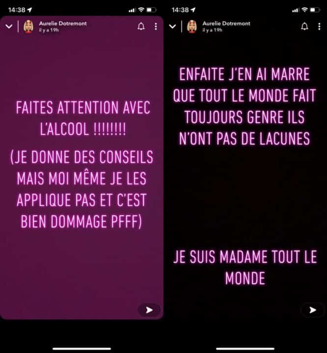 aurélie se confie sur l'alcool