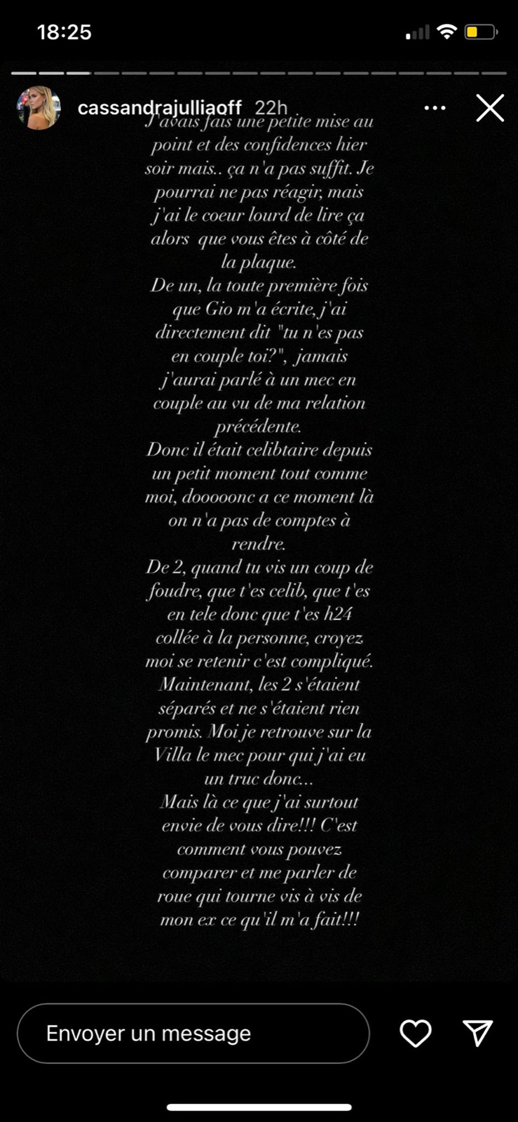 Cassandra (La Villa) : son comportement avec Giovanni comparé aux infidélités de son ex Théo