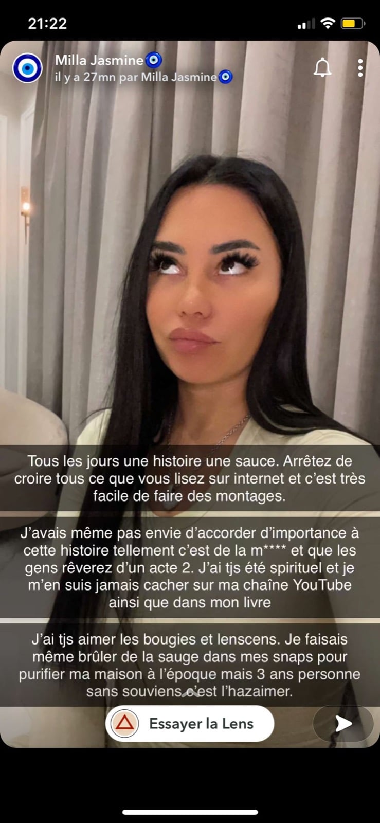 Milla Jasmine : accusée de sorcellerie, elle s'explique