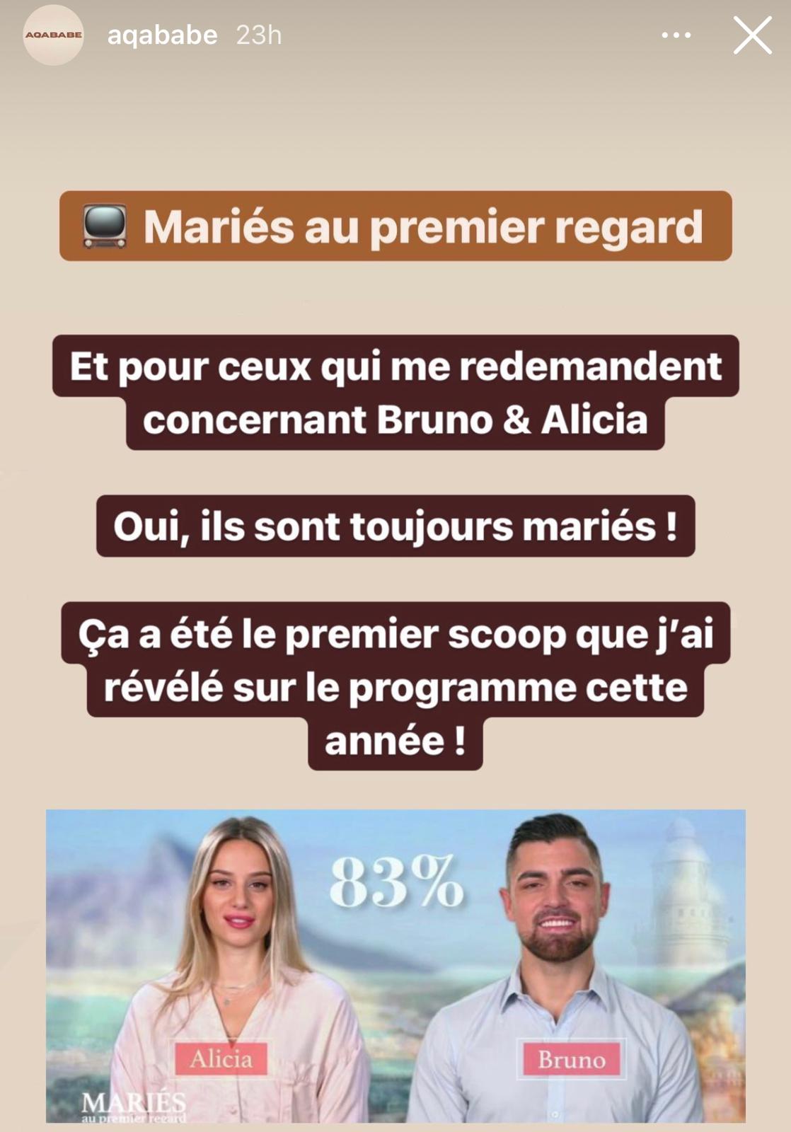 Bruno et Alicia (MAPR) : aujourd'hui séparés ? Le statut de leur relation se précise 