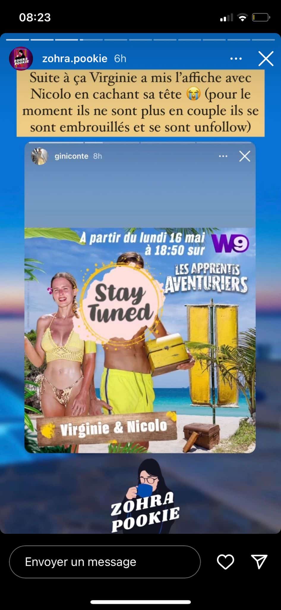 Nicolo et Virginie : séparés depuis le tournage des Apprentis Aventuriers ? Elle semble le confirmer