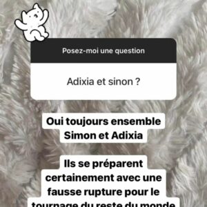 Adixia et Simon : leur rupture montée de toute pièce ?