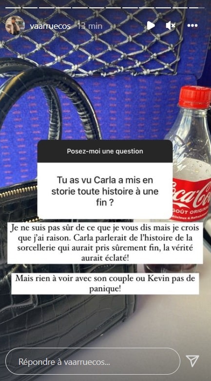 Carla a posté un message très tard sur ses réseaux sociaux. Cela a-t-il un rapport avec l'affaire de la sorcellerie ?