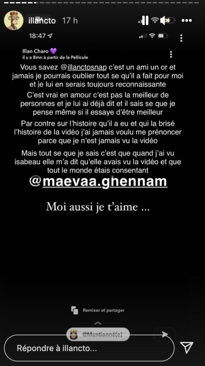 'Tout le monde était consentant' : Illan accusé d'agressions sexuelles, Maeva Ghennam le soutient