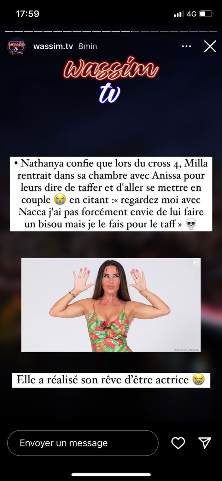 Nathanya : drogue, agressions sexuelles, elle s'exprime sur les coulisses des tournages 