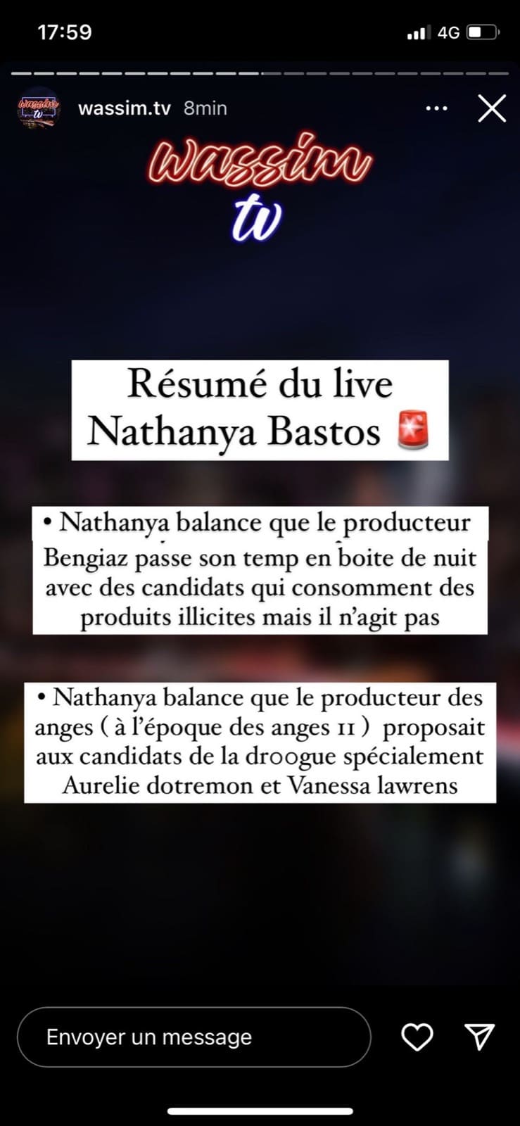 Nathanya : drogue, agressions sexuelles, elle s'exprime sur les coulisses des tournages 