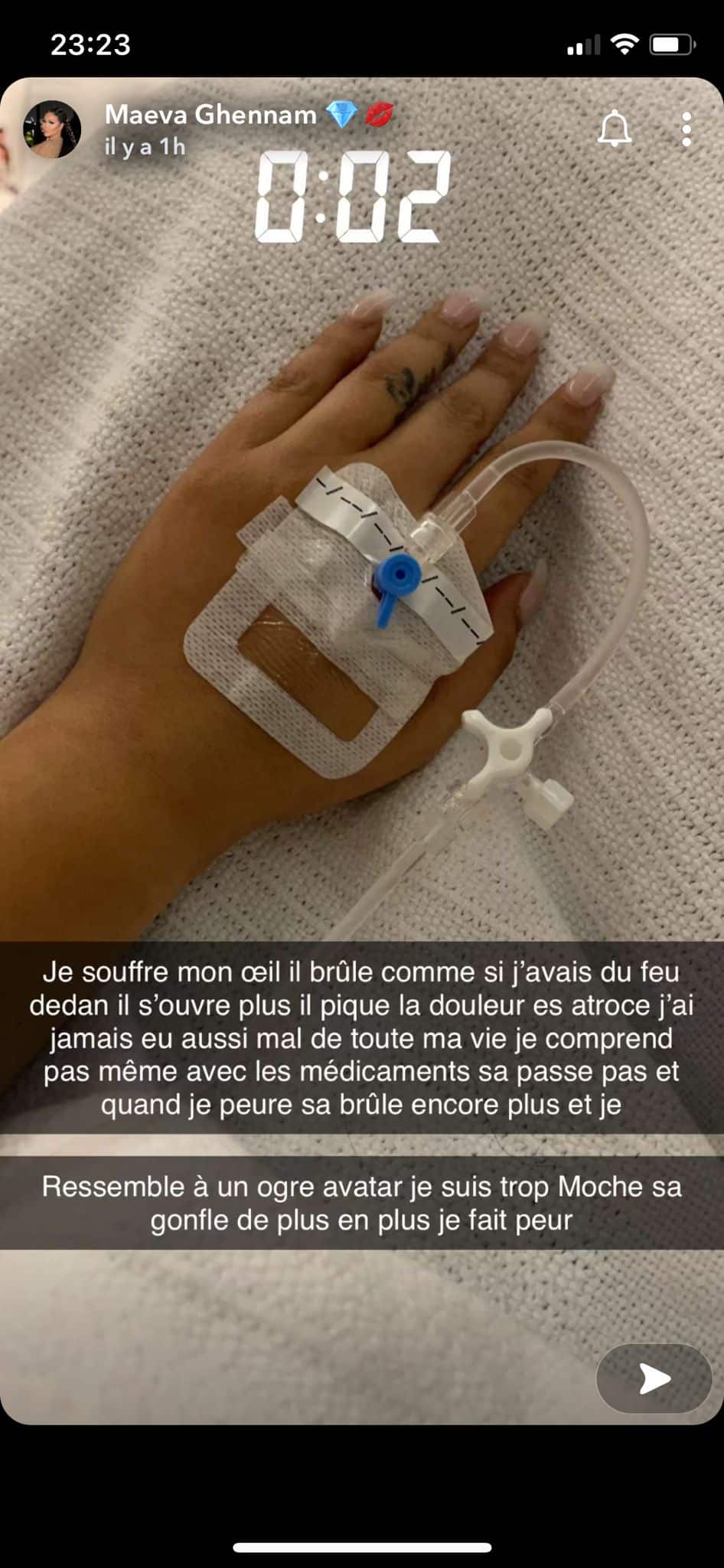 Maeva Ghennam : hospitalisée d’urgence, elle se montre avec le visage gonflé