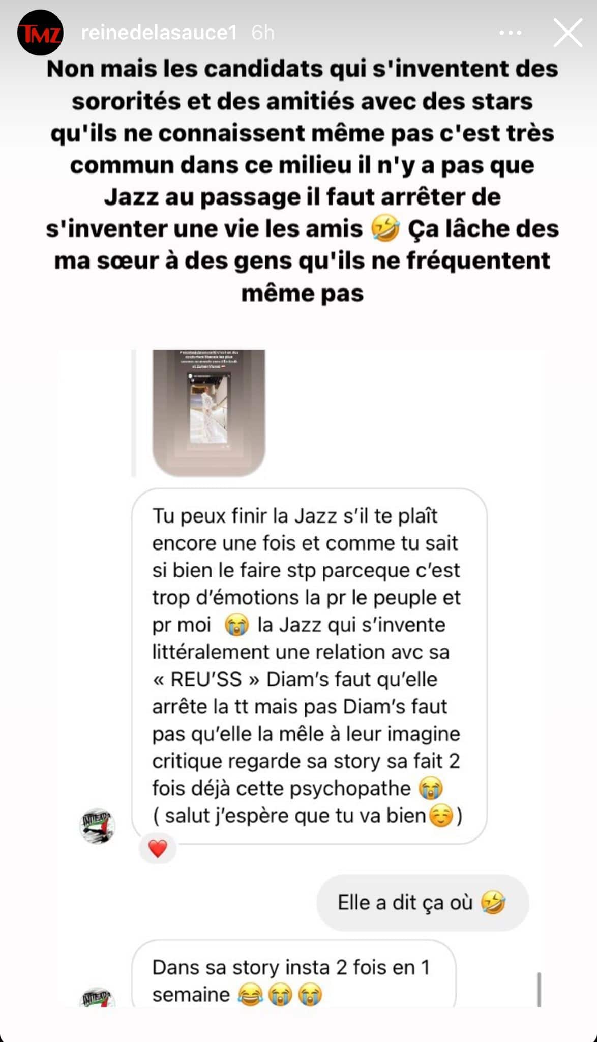 Jazz : la candidate est accusée de s'inventer son amitié avec Diam's