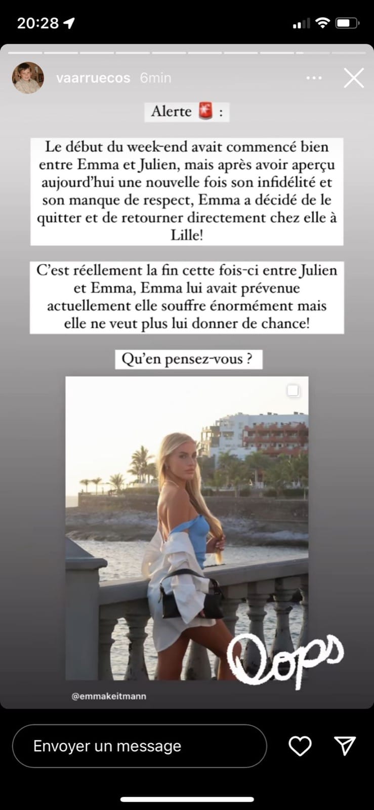 Emma (La Villa) : séparée de Julien, il aurait mené une double vie