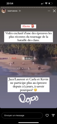 La bataille des clans : Carla, Kévin, Jazz et Laurent absents sur le tournage ?