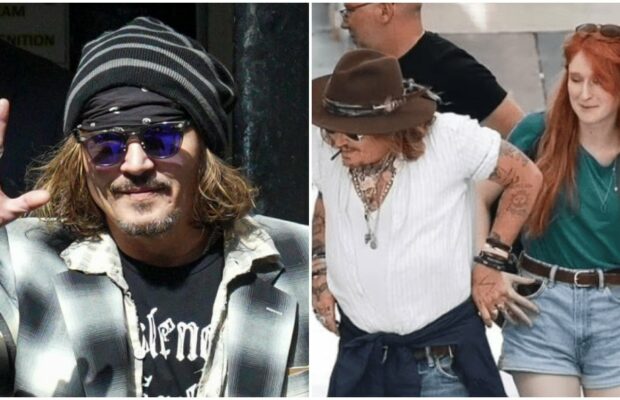 johnny depp proche d'une jolie rousse