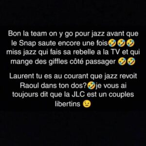 Jazz : elle est à nouveau accusée d'avoir trompé son mari Laurent