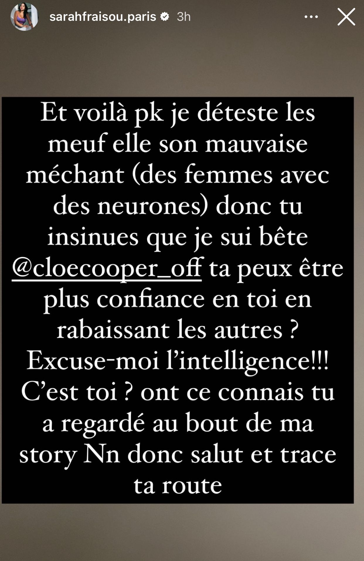 Sarah Fraisou : 'les hommes aiment la chair', Cloé Cooper la tacle sur ses propos