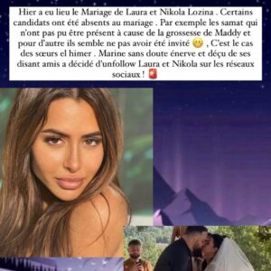 Marine El Himer : vexée de ne pas avoir été invitée au mariage de Nikola Lozina et Laura Lempika ?